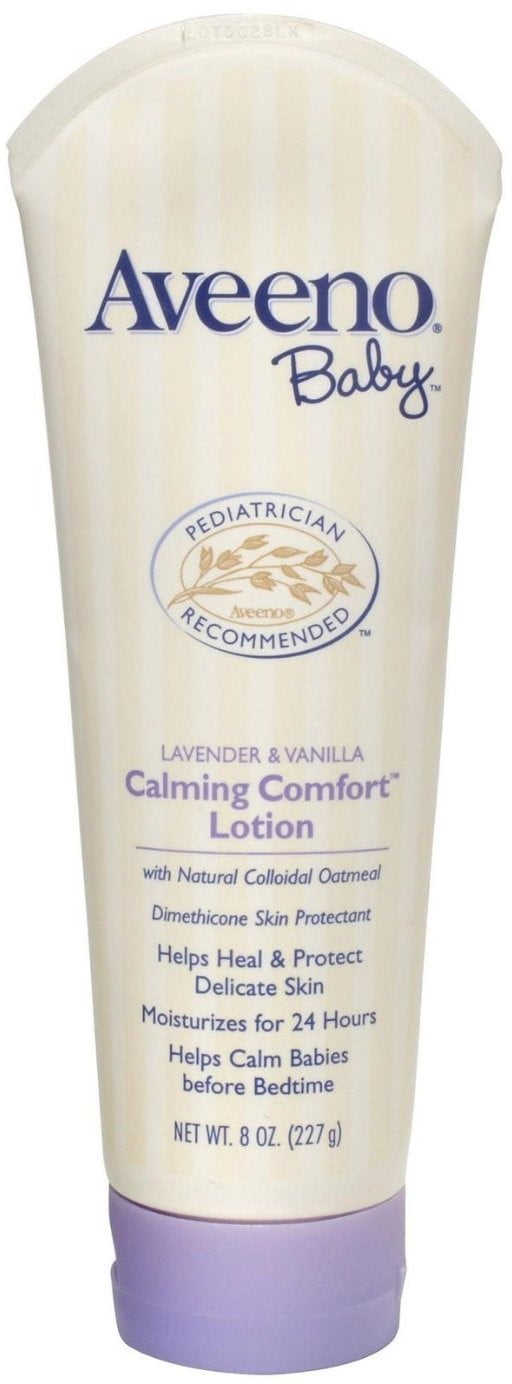 AVEENO Baby Lavender & Vanilla Calming Comfort Lotion 8 oz (Pack of 2)