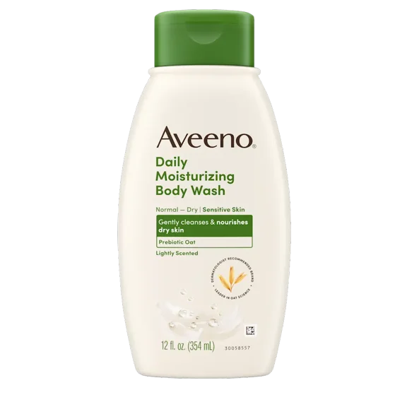 AVEENO Daily Moisturizing Body Wash, 12 oz - 2 Pack Bundle