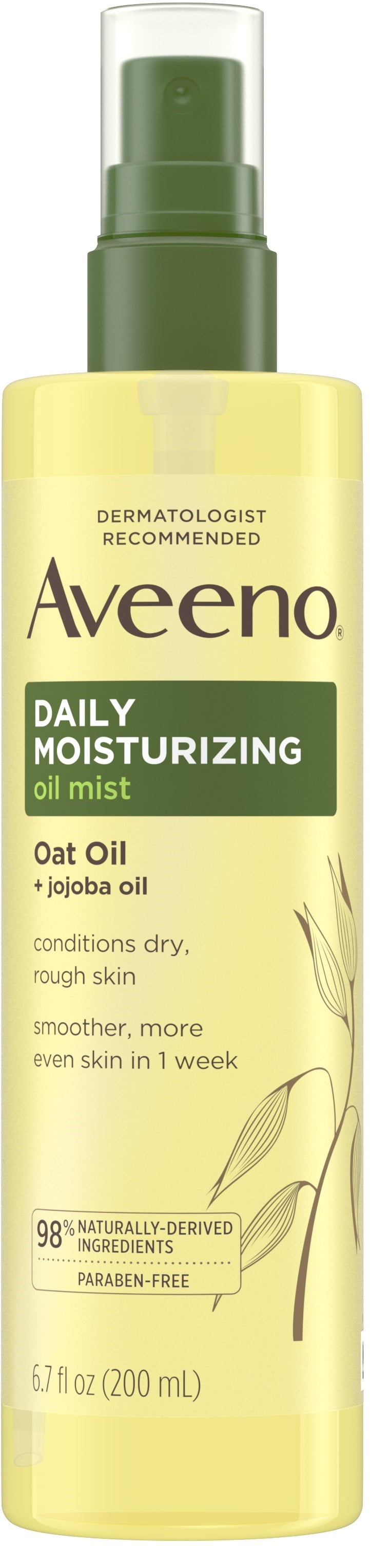 AVEENO Daily Moisturizing Dry Body Oil Mist with Oat and Jojoba Oil for Dry, Rough Sensitive Skin,6.7 fl. oz 1 ea (Pack of 6)