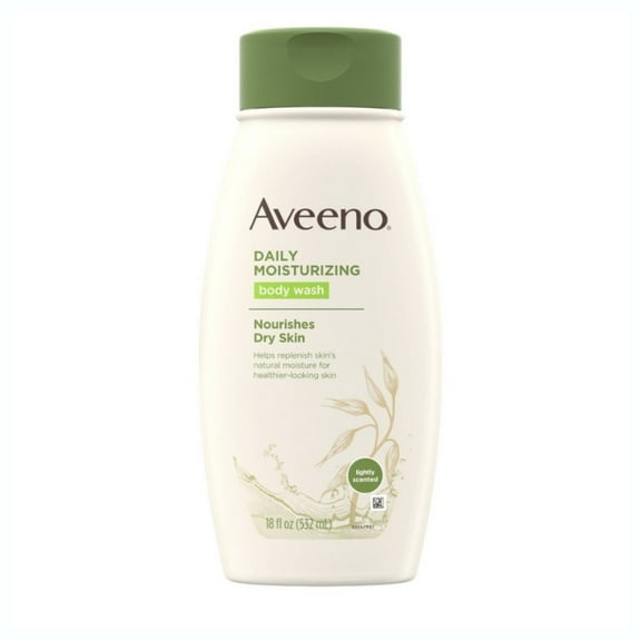 AVEENO Daily Moisturizing Nourishes Dry Skin Lightly Scented Body Wash 18 oz
