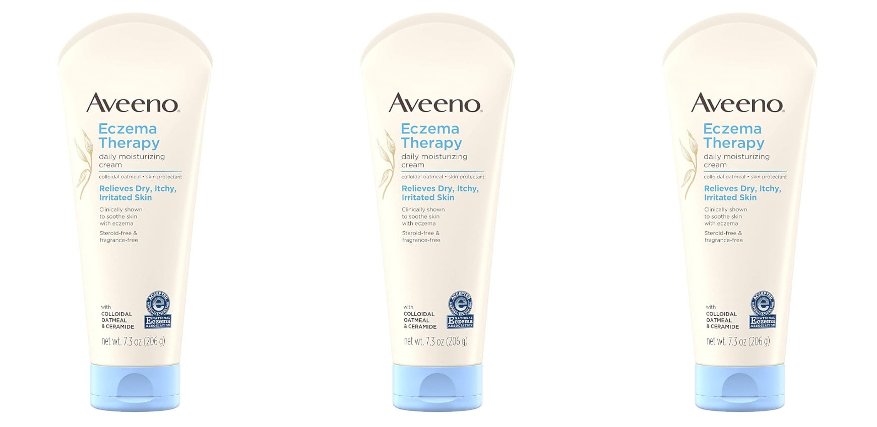 AVEENO Eczema Therapy Moisturizing Cream 7.30 oz Pack of 3 Walmart