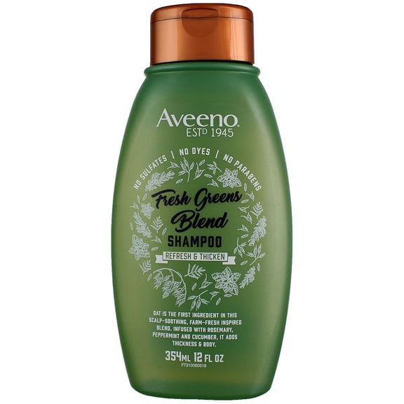 AVEENO, Fresh Greens Blend Shampoo Refresh & Thicken 12 oz (Pack of 4)