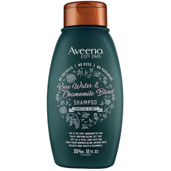 AVEENO Rosewater & Chamomile Blend Shampoo, 12 oz (Pack of 6)
