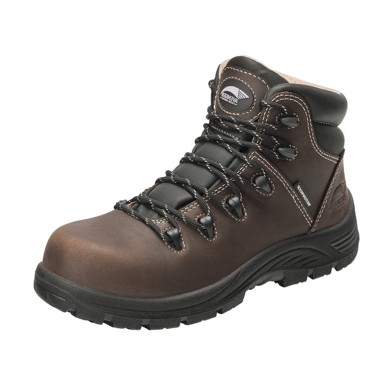 Avenger Men\'s Brown and Black Leather Boots Avenger Mens Black/Brown Leather Steel Toe 6in Crosscut PR  main image 4