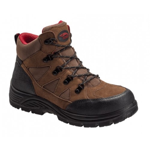 AVENGER Adult Male Grid 6" Steel Toe Work Boots, Color: Brown, Size: 11.5, Width: W