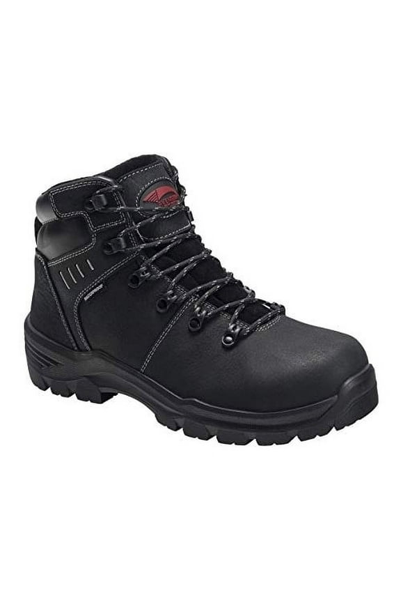 AVENGER Mens Foundation Leather Waterproof Work Boot, Color: Black, Size: 16, Width: W (A7400-W-16)