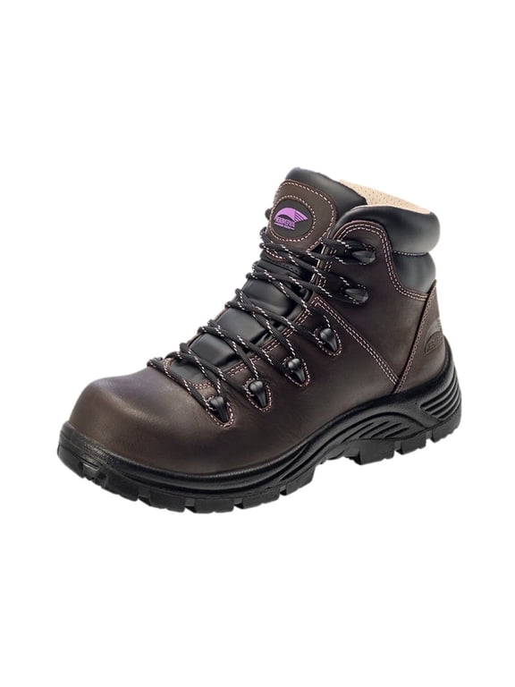 Avenger Safety Footwear 6-Inch Work Boot,W,7 1/2,Brown,PR A7130