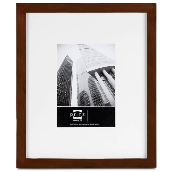 AVENIR STANDARD Espresso pine gallery frame with white mat by Prinz - 11x14