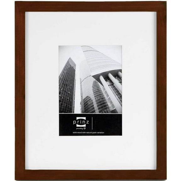 AVENIR STANDARD Espresso pine gallery frame with white mat by Prinz - 4x6