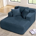 thumbnail image 1 of AVENIX 66" Oversized Chaise Lounge Chair Indoor, Boneless Cloud Sofa Bed, No-Assembly Deep Seat Sleeper Couch for Living Room,3 Pillows,Corduroy Dark Gray, 1 of 8
