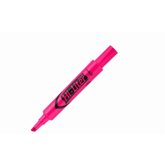 AVERY HI-LITER HIGHLIGHTERS SMEARSAFE FLUORESCENT PINK, BOX OF 12 - PINK