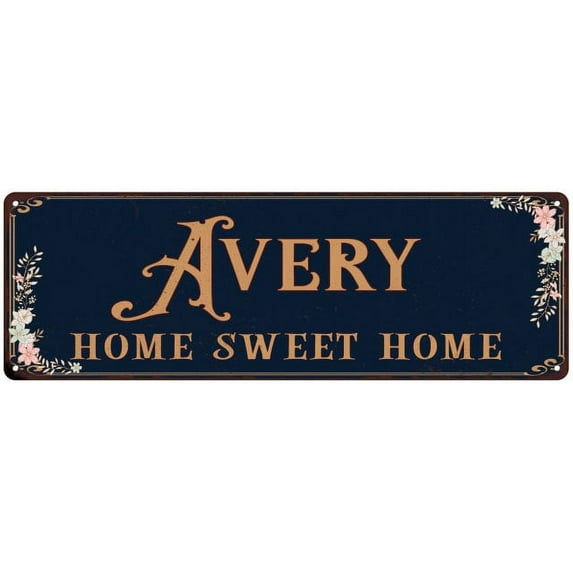 AVERY Home Sweet Home Victorian Look 8x24 Metal Sign 108240046332