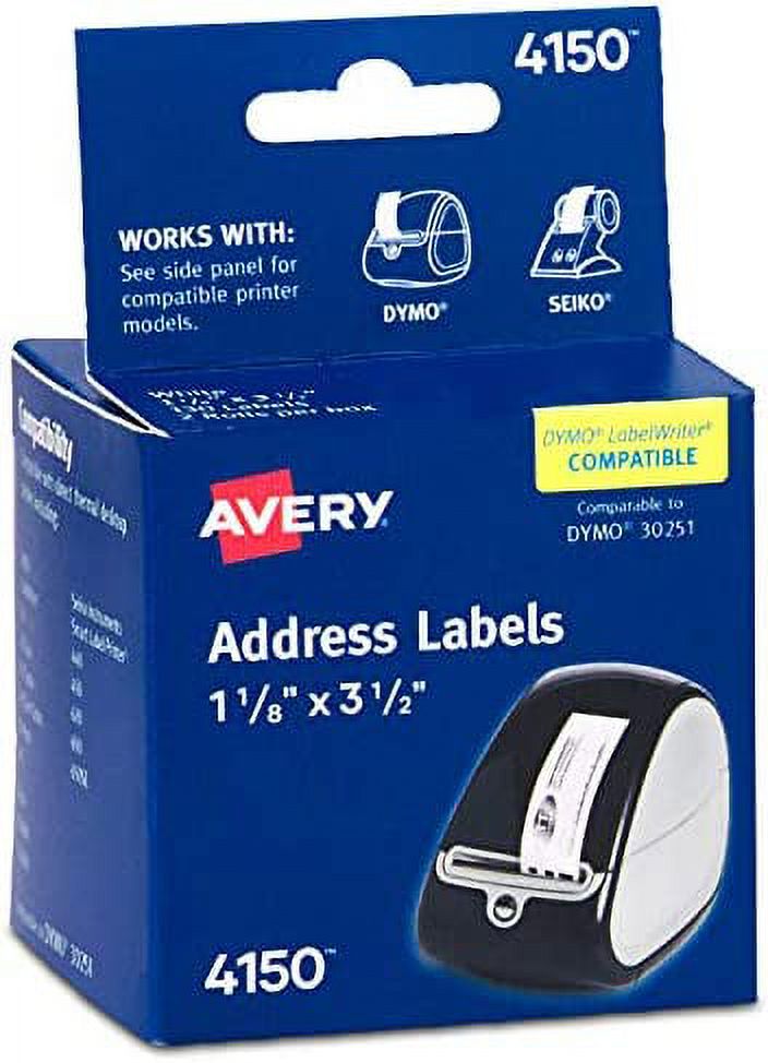AVERY MultiPurpose Labels for Label Printers, 1.125 x 3.5 Inches