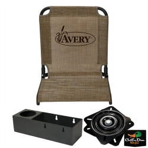 Avery Outdoors Quick-Set Swiveling Boat Seat With Utility Tray | Mesh Construction With Mounting Base