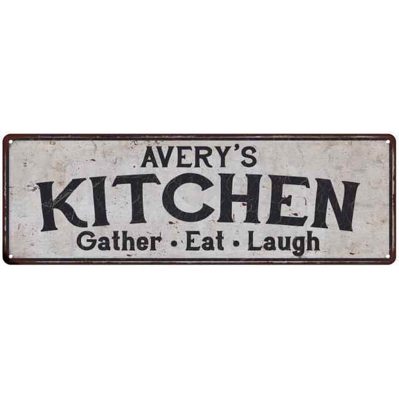 AVERY's Kitchen Rustic Chic Decor Gift 6x18 Sign 106180051147