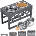 thumbnail image 1 of AVERYDAY Dog Food Stand for Large Medium Dogs, 4 Heights Adjustable Elevated Dog Bowl with 2 Stainless Steel Water Bowls, Raised Pet Bowls for Large Medium Breed, 1 of 11