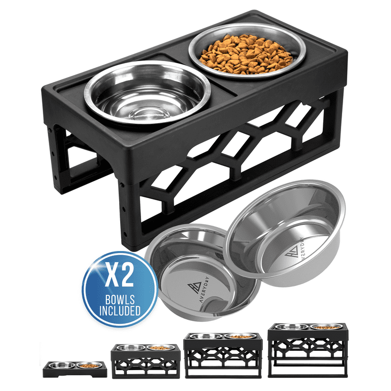 Elevated Dog Bowls with Adjustable Height, Food and Water Bowl, Double Bowls,  Standing Dog Bowl for Medium Large Dogs, Stand Lif - AliExpress