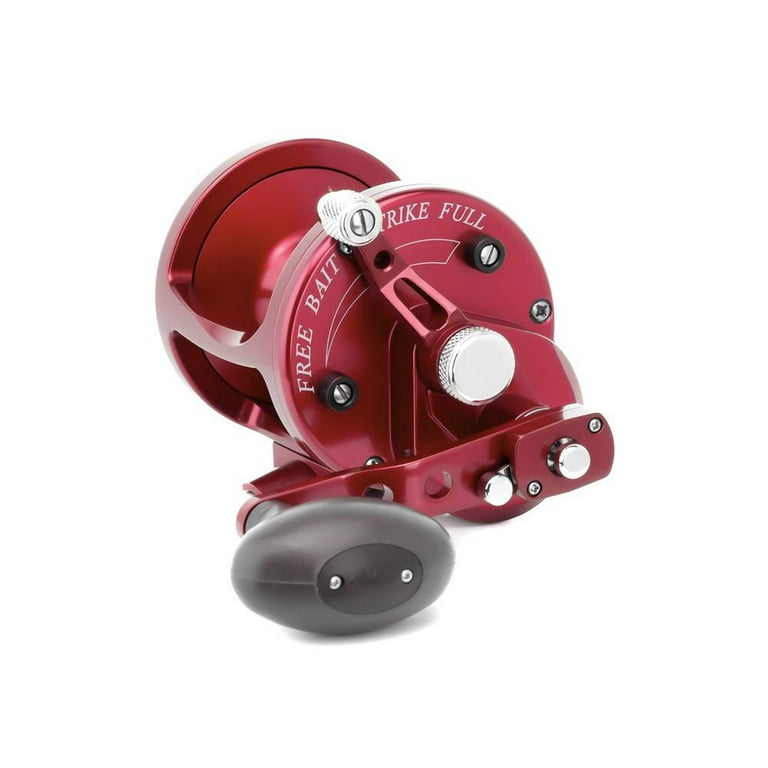 AVET JX 6 3 Lever Drag MC Conventional 2 Speed Reel RED