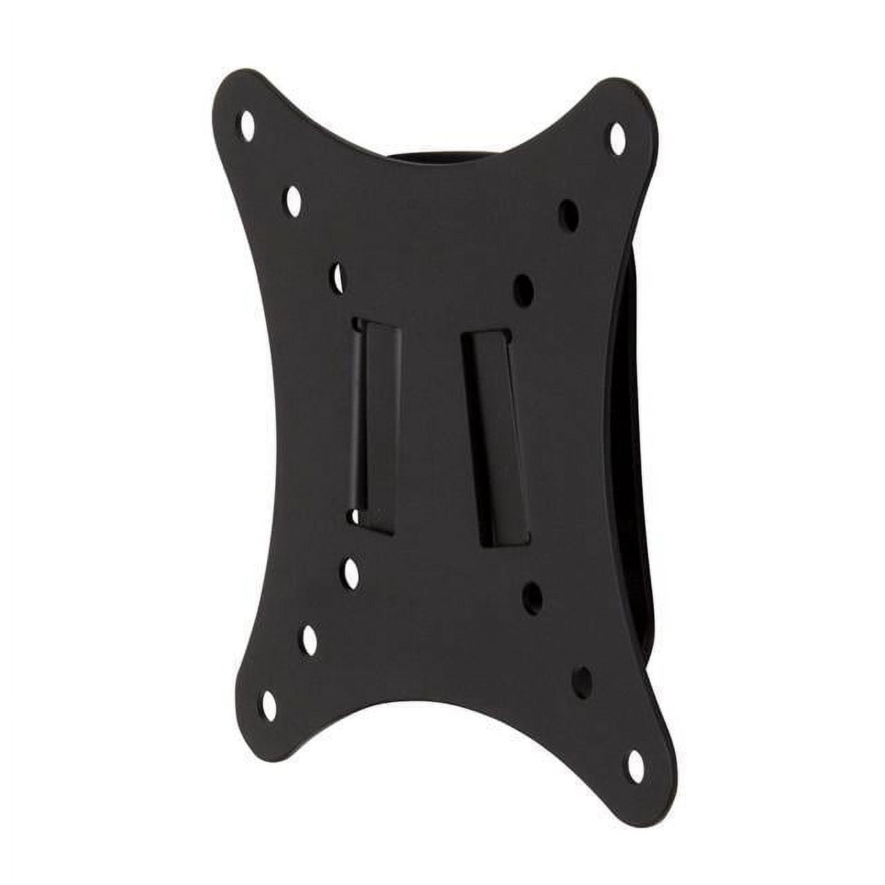 Black Powder-Coated Steel Fixed TV Wall Mount for 25" TVs