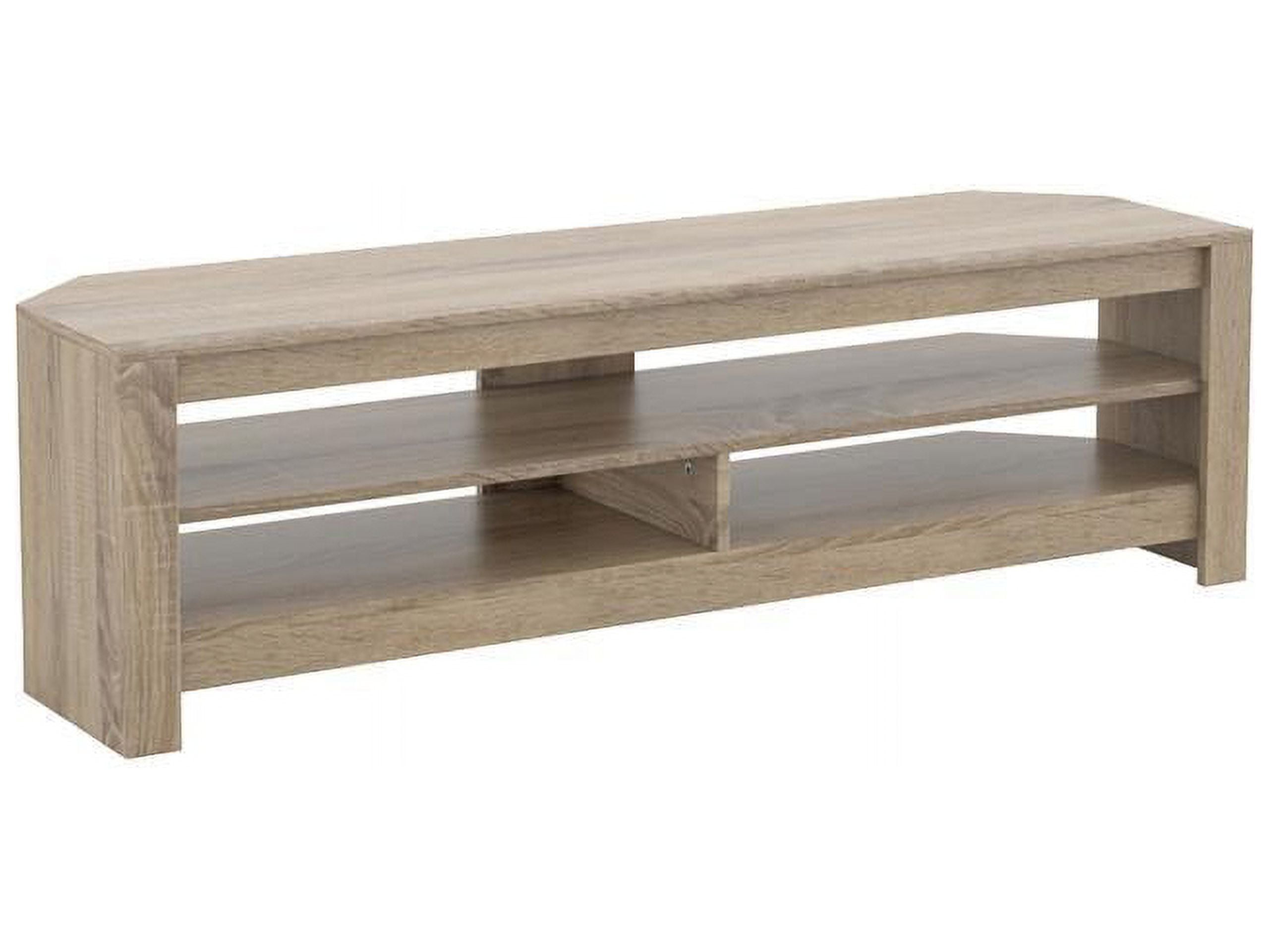 Rustic Sawn Oak Corner TV Stand with Cabinet