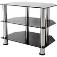 thumbnail image 1 of AVF Transitional Steel and Glass TV Stand for up to 32" TVs in Black/Chrome, 1 of 4