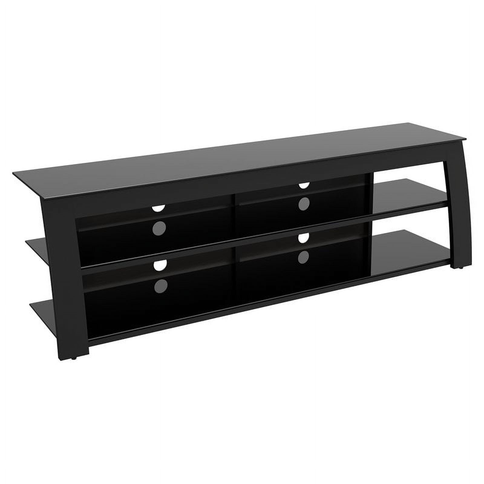AVF Contemporary Wood Glass Steel TV Stand for TVs 32" to 90" in Black
