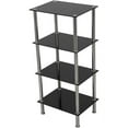 thumbnail image 1 of AVF S44-A Small 4-Shelf Unit, Black Glass and Chrome, 1 of 3