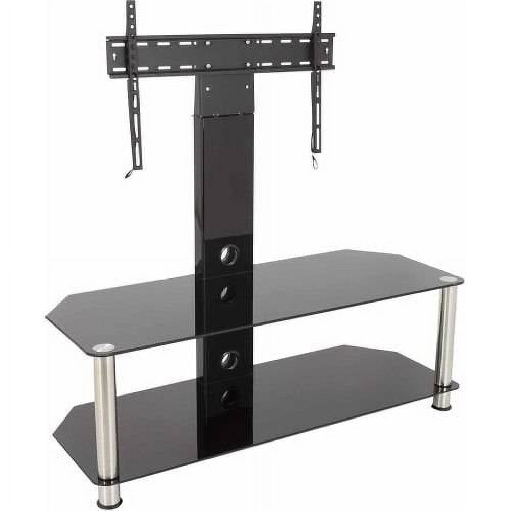 AVF SDCL1140-A Stand with TV Mount for TVs up to 65", Black Glass ...