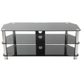 thumbnail image 1 of AVF Steel Glass TV Stand with Cable Management for up to 60" TVs in Black/Chrome, 1 of 3