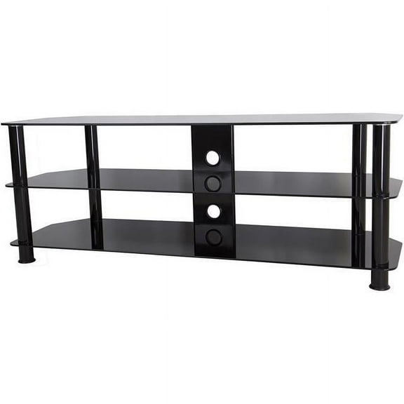 AVF Transitional Steel and Glass TV Stand for 39" to 60" TVs in Black