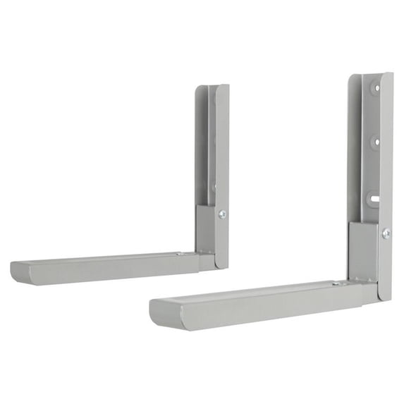 AVF EM60S-A Universal Wall-Mounted Microwave Brackets (Set of 2) - Silver