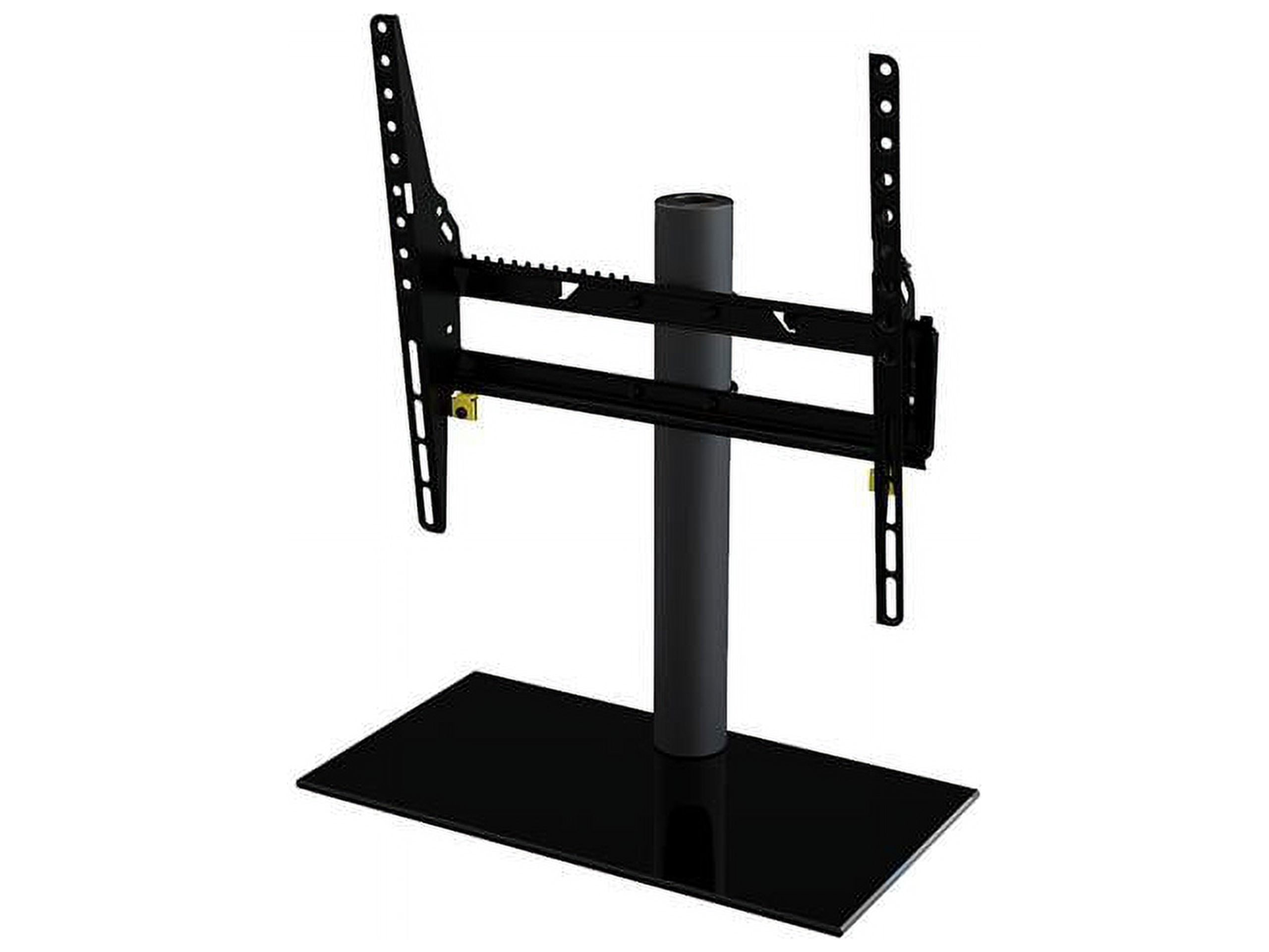 Black Glass Adjustable Tilt and Turn TV Stand for 55" LCD Displays