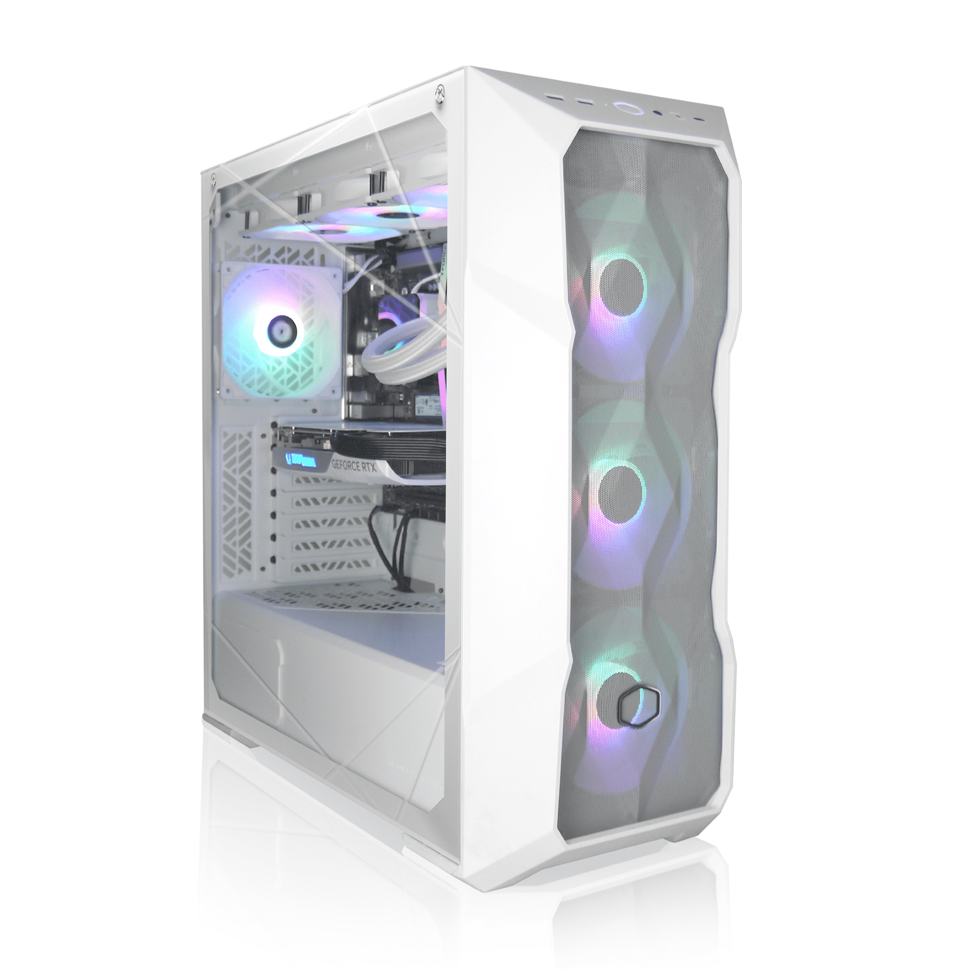 AVGPC Blizzard Series Gaming PC - Intel i7 12700KF 3.6GHz, NVIDIA GeForce RTX 5060, 32GB DDR4 RAM, 1TB NVME M.2 SSD, 360mm Liquid Cooler, ARGB Fans, Wifi/AC, TD500 Mesh White Case, Windows 11