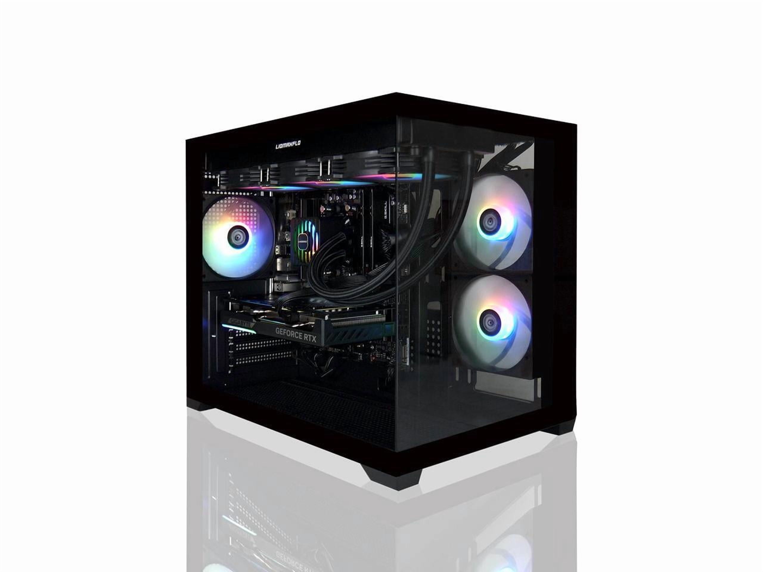 AVGPC Hellfire PC para Gaming AMD Ryzen 5 9600X; GeForce RTX 5070 12GB; 32GB DDR RAM; 1 TB NVME M.2 SSD; Enfriador Líquido AIO de 360mm; Ventiladores ARGB; WiFi/AC; Estuche de Doble Cámara; Windows 11 Home