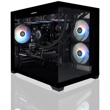 AVGPC Hellfire Gaming PC AMD Ryzen 7 7800X3D; GeForce RTX 5060 TI 16GB VRAM; 32GB DDR RAM; 1 TB NVME M.2 SSD; 360mm AIO Liquid Cooler; ARGB Fans; WiFi/AC ; Dual Chamber Case; Windows 11 Home