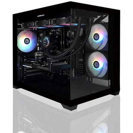 AVGPC Hellfire Gaming PC - Ryzen 7 5700X 4.6 GHz, RTX 5070 12GB VRAM, 32GB RAM, 1TB NVME M.2 SSD, 360 mm Liquid Cooler, ARGB Fans, Wifi/AC, ATX Case , Windows 11