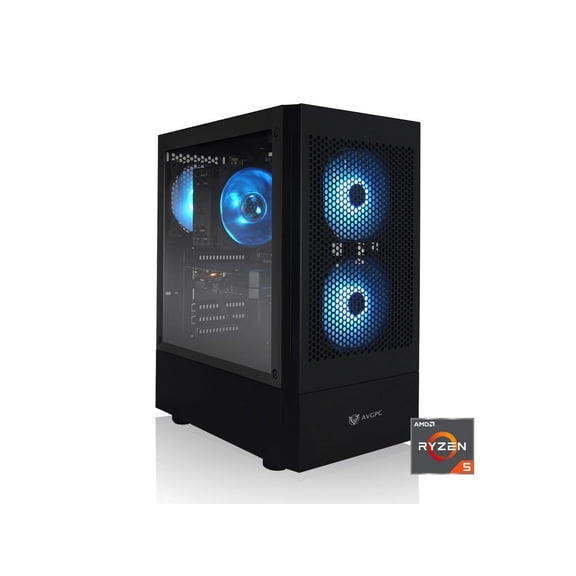 AVGPC Max Gaming PC, AMD Ryzen 5 5600G 6-Core 4.4 GHz Max Boost, AMD Radeon Graphics, 16GB 3200MHz DDR4, 1TB M.2 NVMe SSD, Hyper 212 RGB Cooler, Windows 11, Wi-Fi/AC