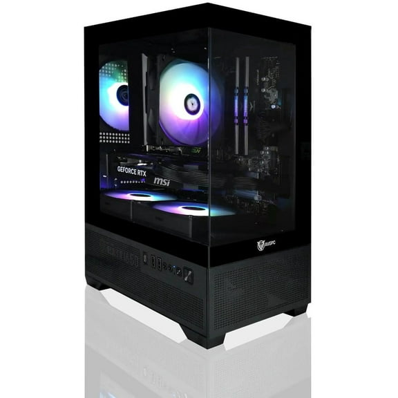 AVGPC Mini-X Gaming PC - Intel I5 11400F up to 4.4 GHz, GeForce RTX 5060 8GB VRAM, 16GB RAM, 1TB M.2 NVMe SSD, Windows 11 Home Black