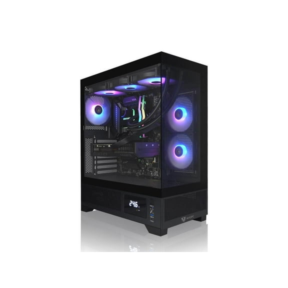 AVGPC Whirlwind Gaming PC AMD Ryzen 7 9700X Zen5, NVIDIA GeForce RTX 5070 Ti, 32GB 6000MHz DDR5, 2TB NVME M.2 SSD, 360MM AIO Liquid Cooling, WiFi/AC, Tempered Glass Case Black, Windows 11 Home