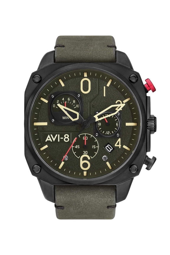 AVI-8 Hawker Hunter Retrograde Stainless Steel 45mm Japanese Quartz Wristwatch