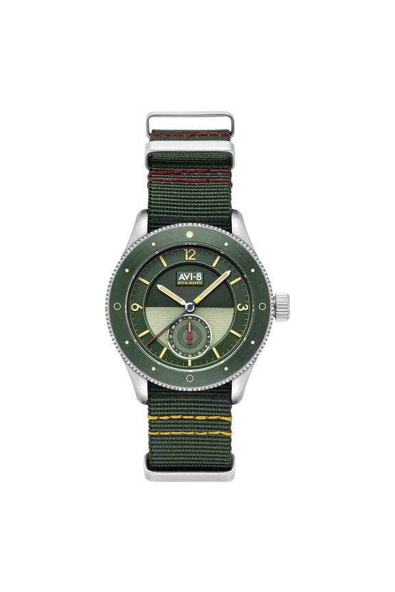 AVI-8 Flyboy Airmaster Sector Stainless Steel 40mm Meca-Quartz Wristwatch AV-4112-02