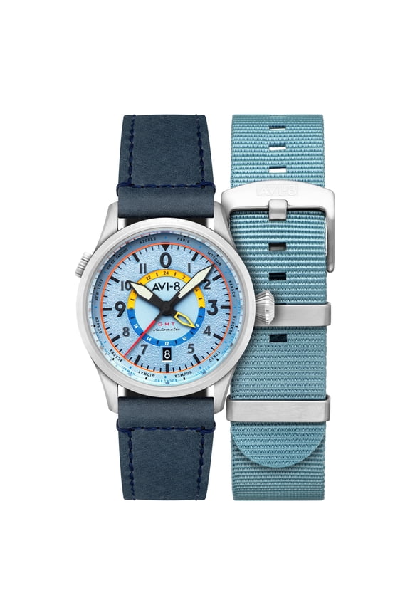 Flyboy Wingman Worldtimer Stainless Steel 41mm Japanese Automatic Wristwatch AV-4120-03