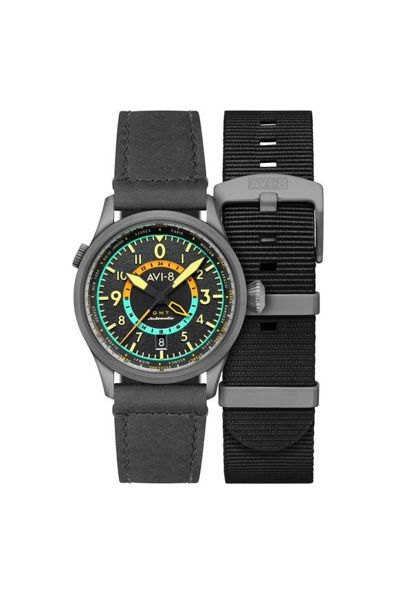 Flyboy Wingman Worldtimer Stainless Steel 41mm Japanese Automatic Wristwatch AV-4120-04