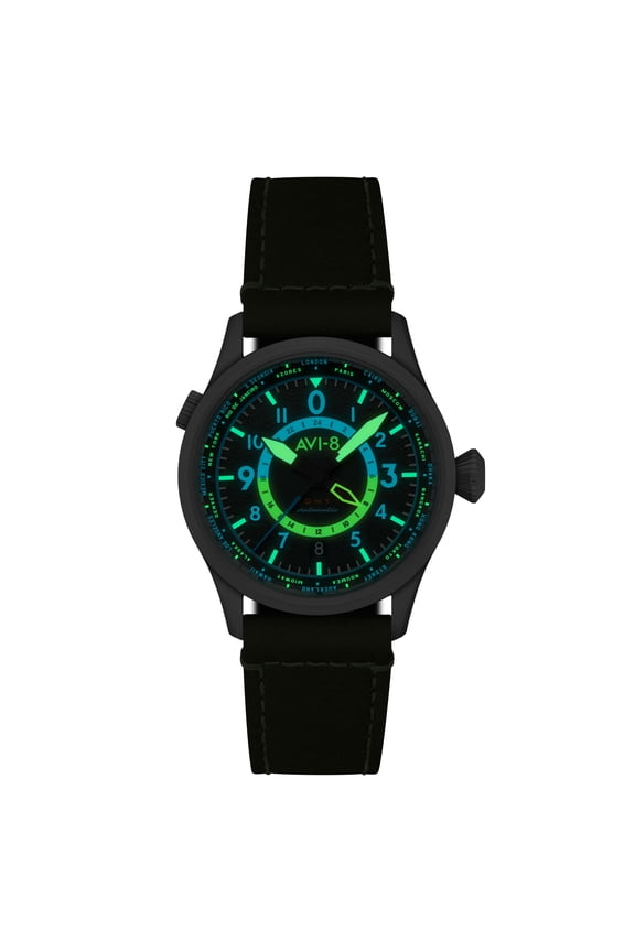 Flyboy Wingman Worldtimer Stainless Steel 41mm Japanese Automatic Wristwatch AV-4120-05