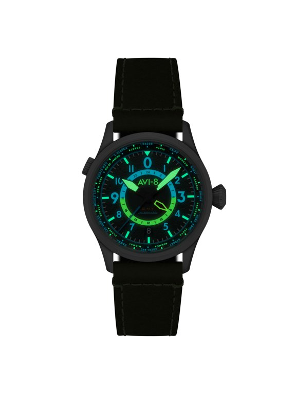 Flyboy Wingman Worldtimer Stainless Steel 41mm Japanese Automatic Wristwatch AV-4120-05