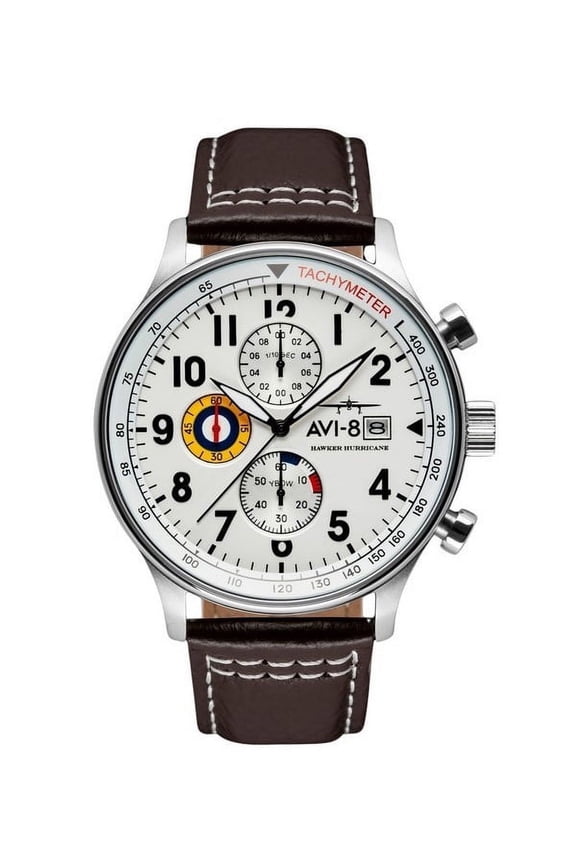 Hawker Hurricane Classic Chronograph Classic White Dial Quartz AV-4011-01 Men's Watch