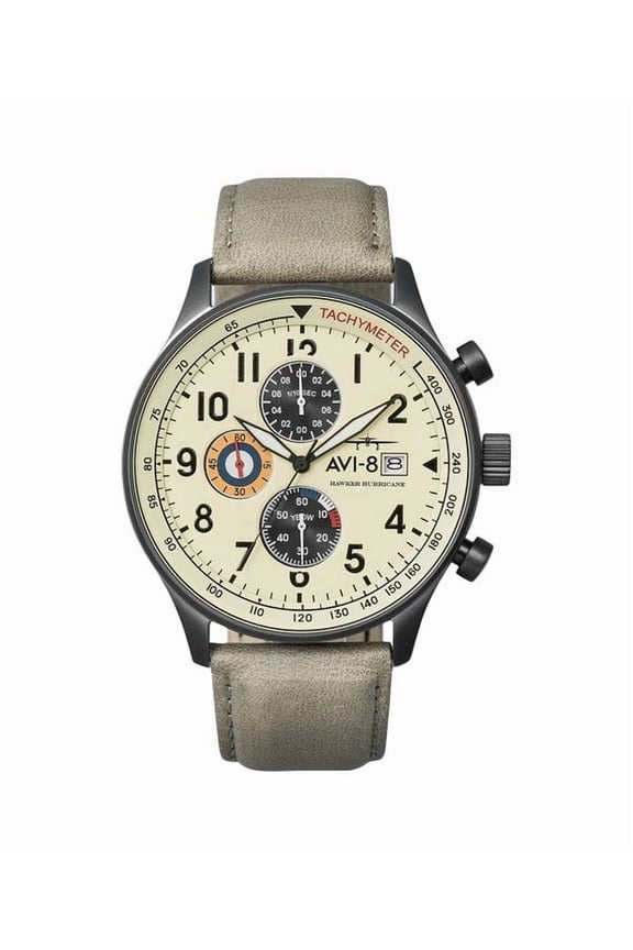 AV-4011-0C Hawker Hurricane Classic Chronograph Cream Beige Dial Quartz Men Watch