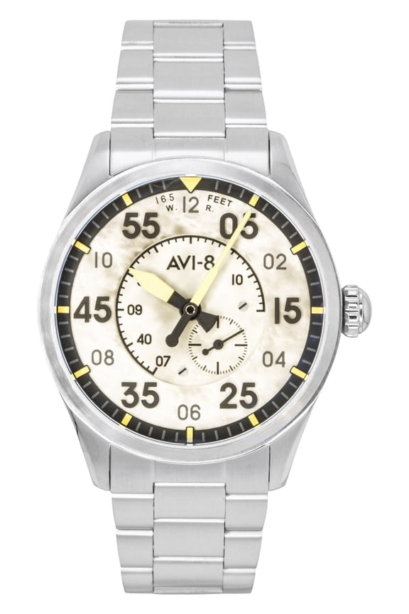 Spitfire Type 300 Pilot Panel Stainless Steel Cream Dial Automatic AV-4147-33 Men's Watch