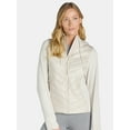 thumbnail image 1 of Avia Women's Chevron Quilt Hybrid Jacket with Zip Pockets, Sizes XS-XXXL, 1 of 5