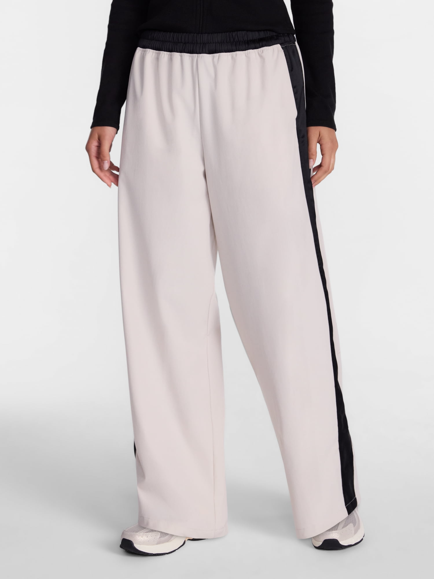 Avia Women's Color Blocked Wide Leg Pants, 29" Inseam, Sizes XS-XXL